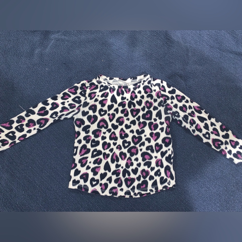 Crewcuts Black and Pink Animal Print Blouse